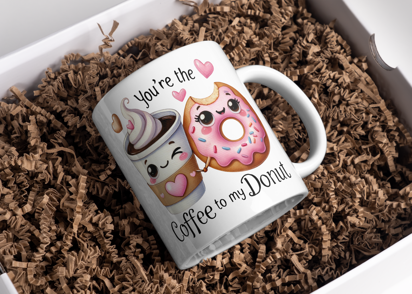 Coffee to Donut Food Pun Mug