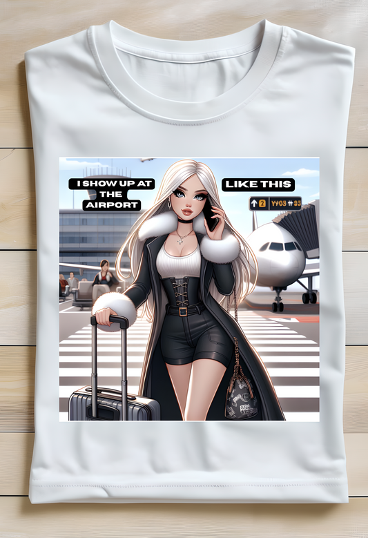 Travel Mode Graphic Tee - Sophie