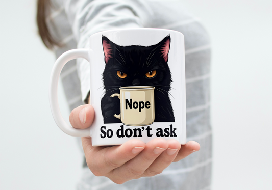 Nope Cat Mug