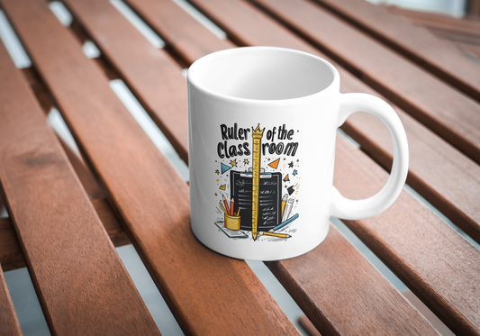 Ruler of the classroom teacher mug